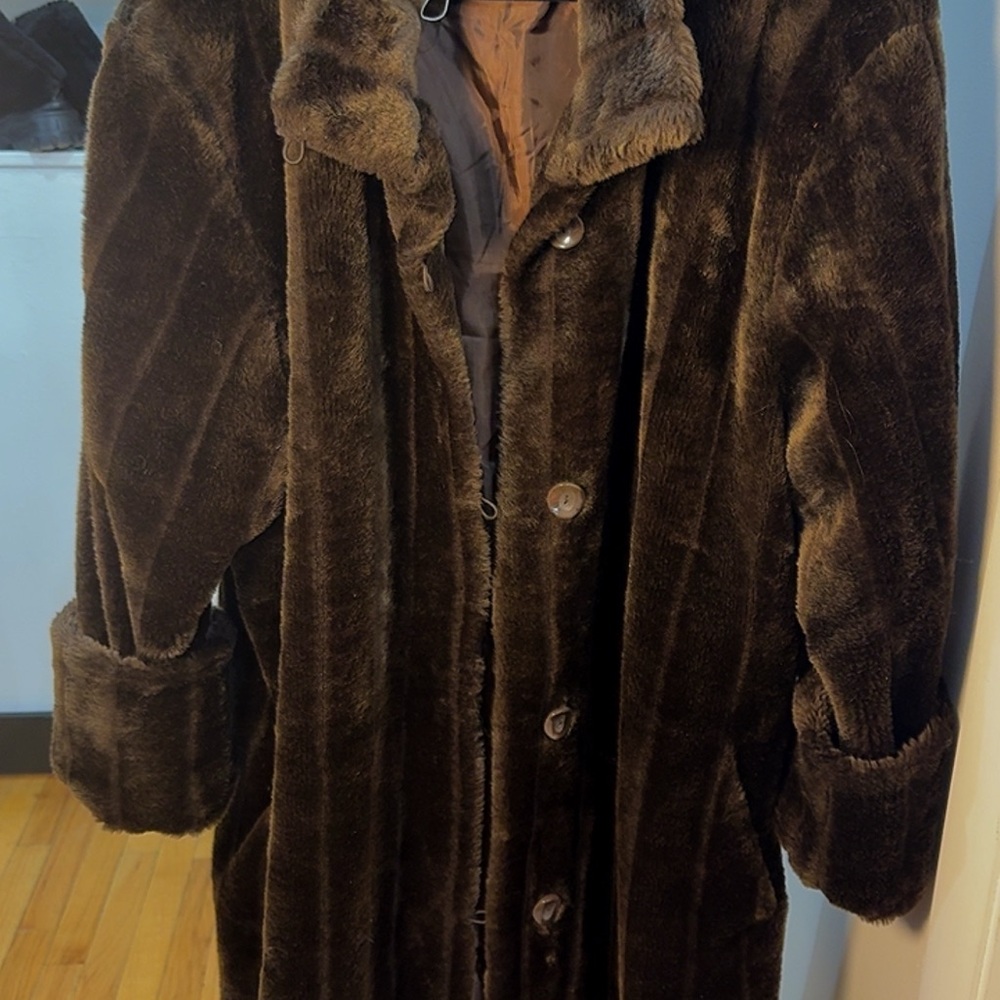 Elegant Dark Brown Teddy Jacket